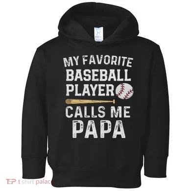 Baseball Papa Toddler Hoodie