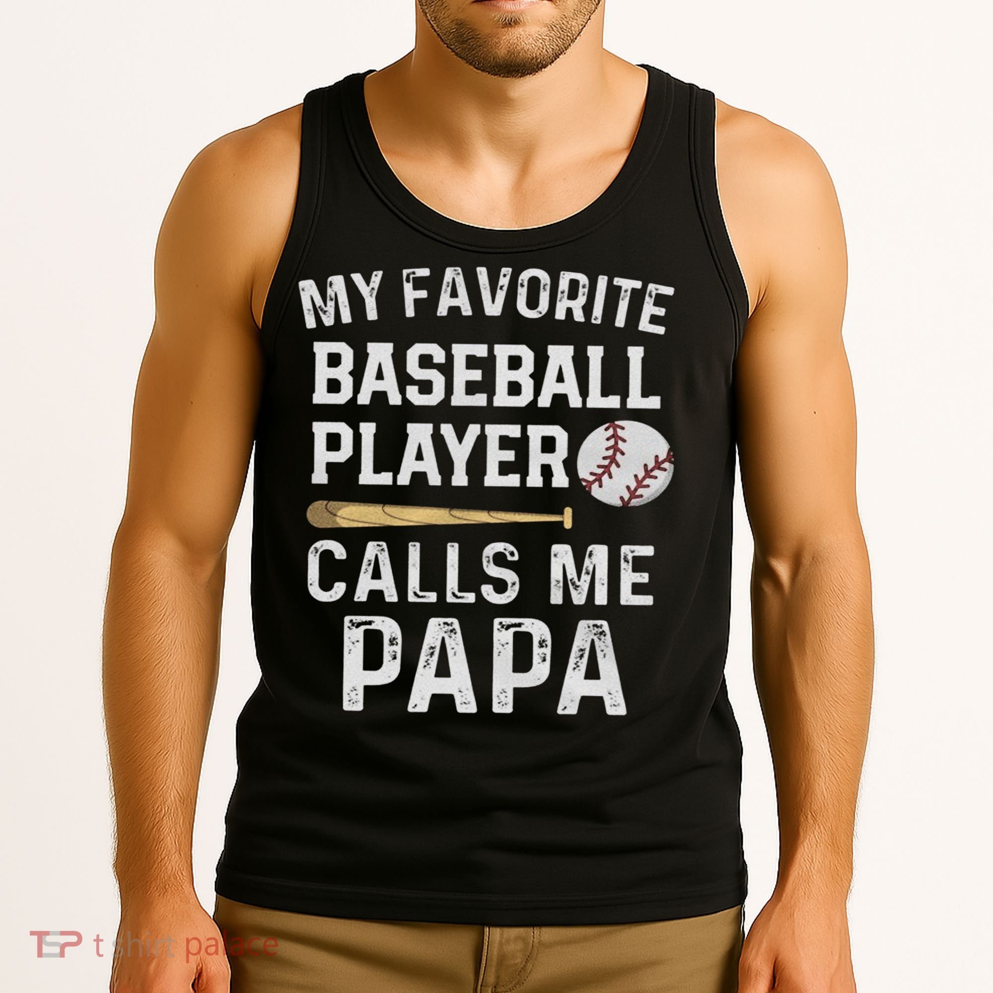 Baseball Papa Tank Top