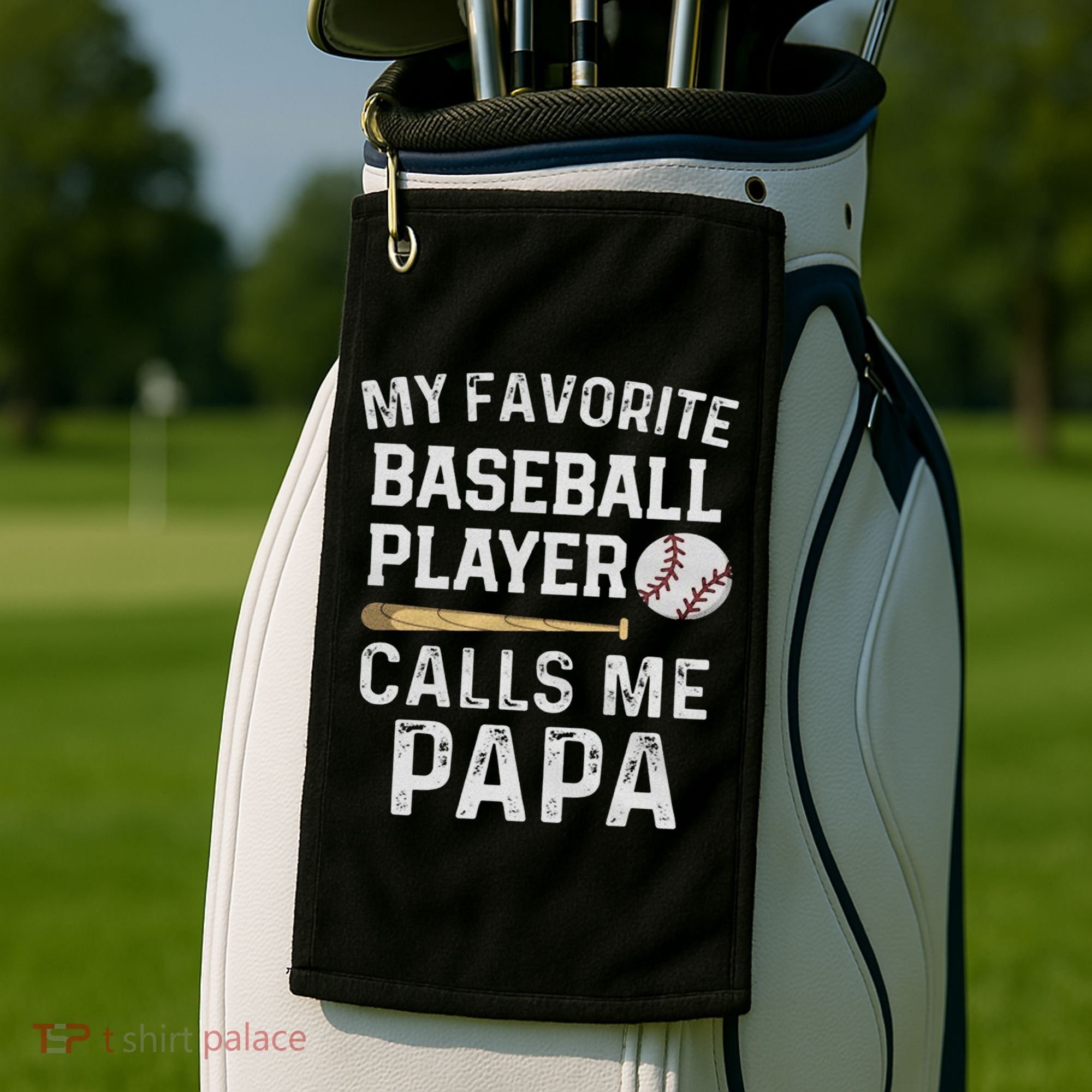 Baseball Papa Golf Towel