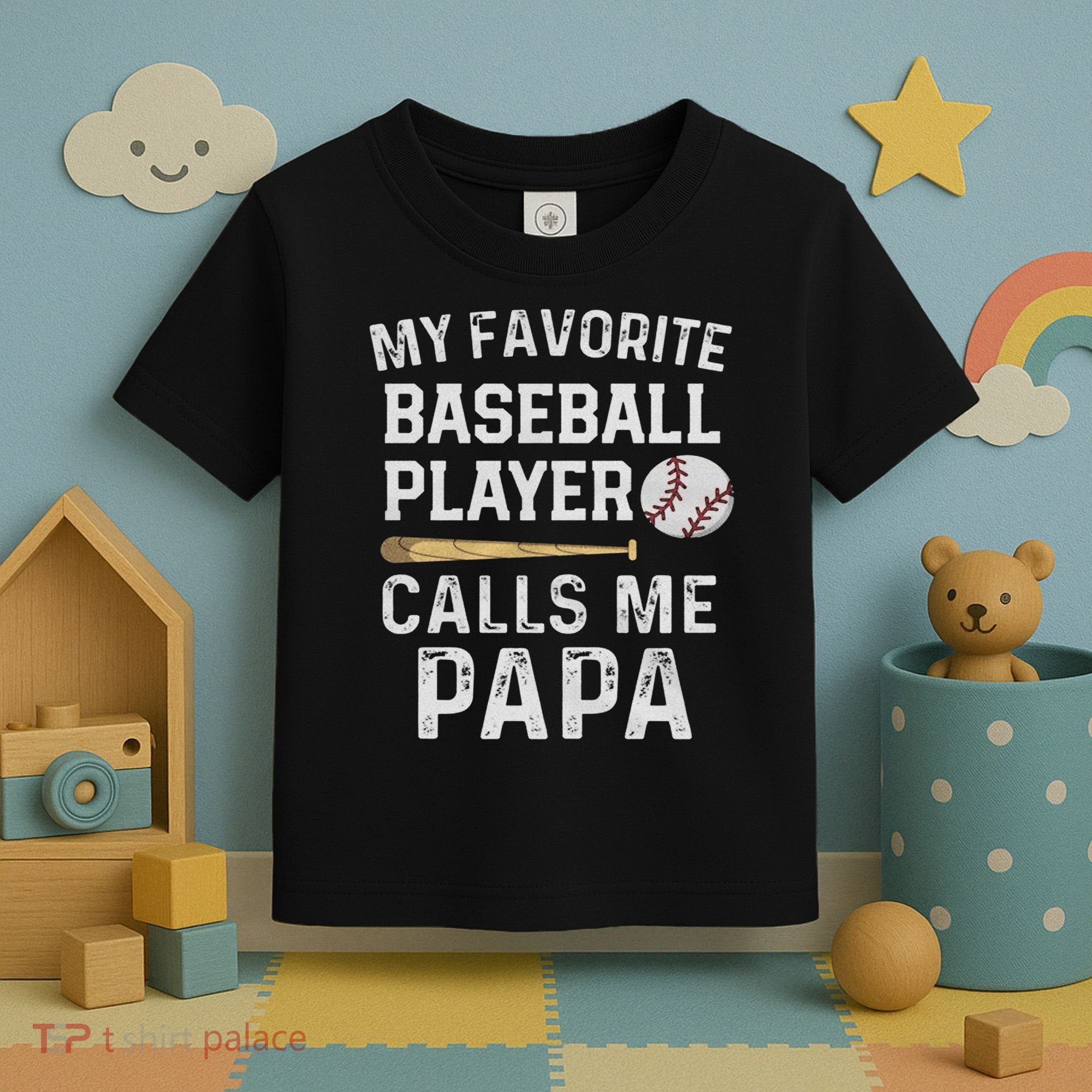 Baseball Papa Toddler T-Shirt