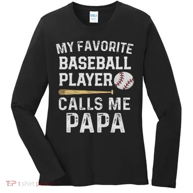 Baseball Papa Women's Long Sleeve Shirt