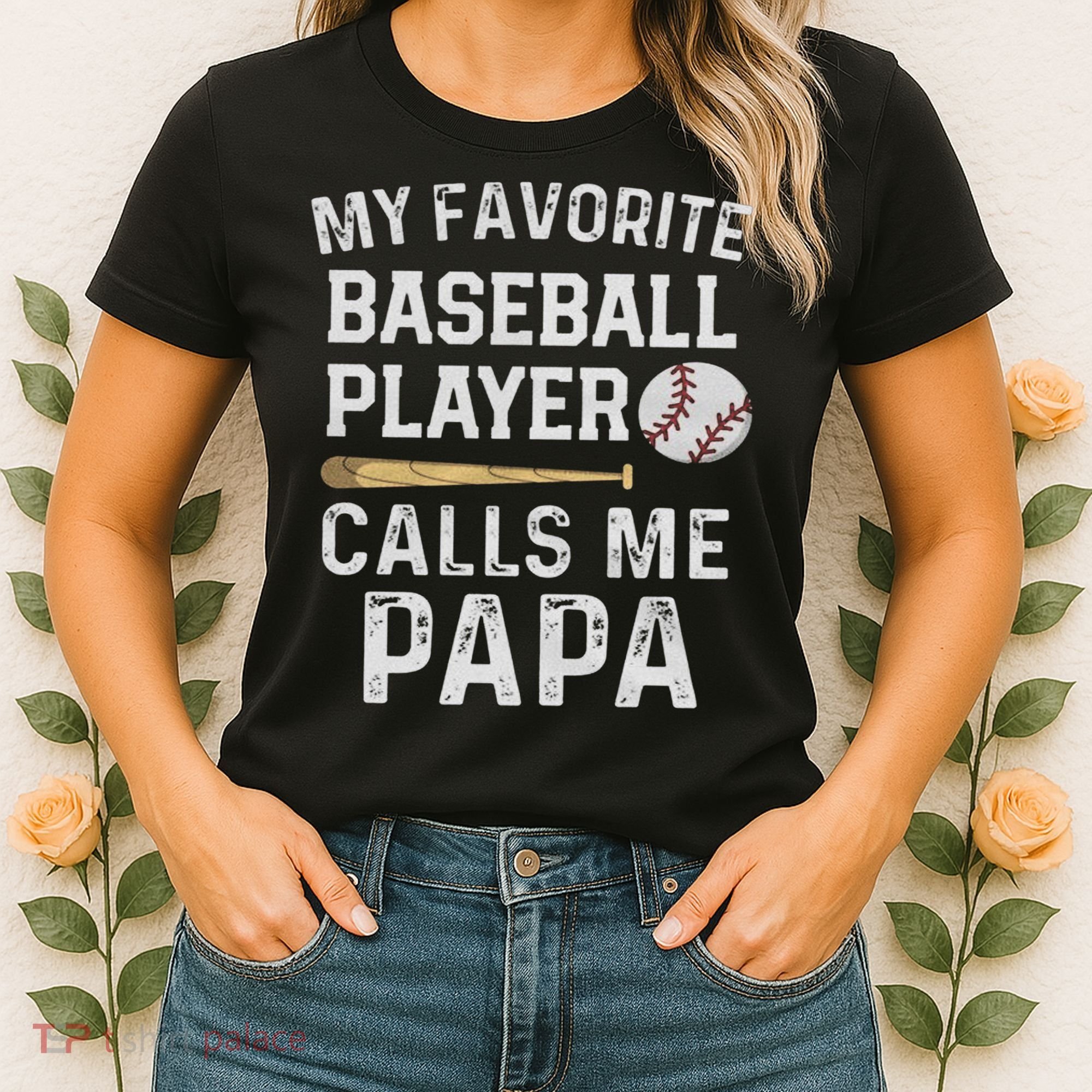 Baseball Papa Women's T-Shirt