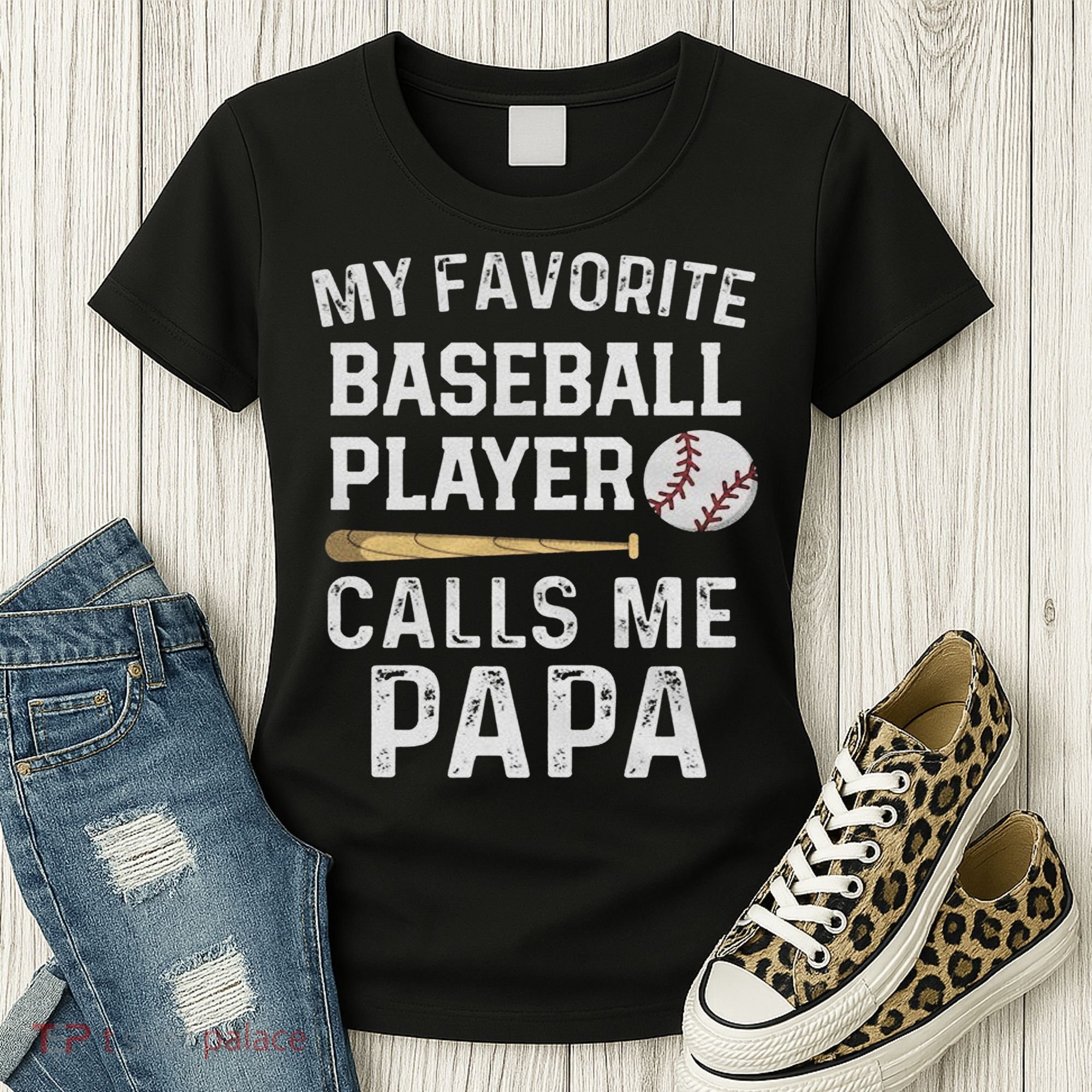 Baseball Papa Women's T-Shirt