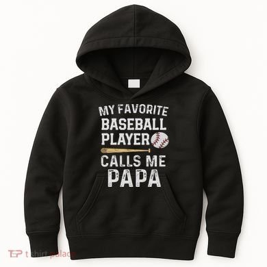 Baseball Papa Kids Hoodie