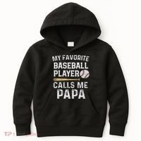Baseball Papa Kids Hoodie thumb 0