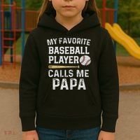 Baseball Papa Kids Hoodie thumb 3