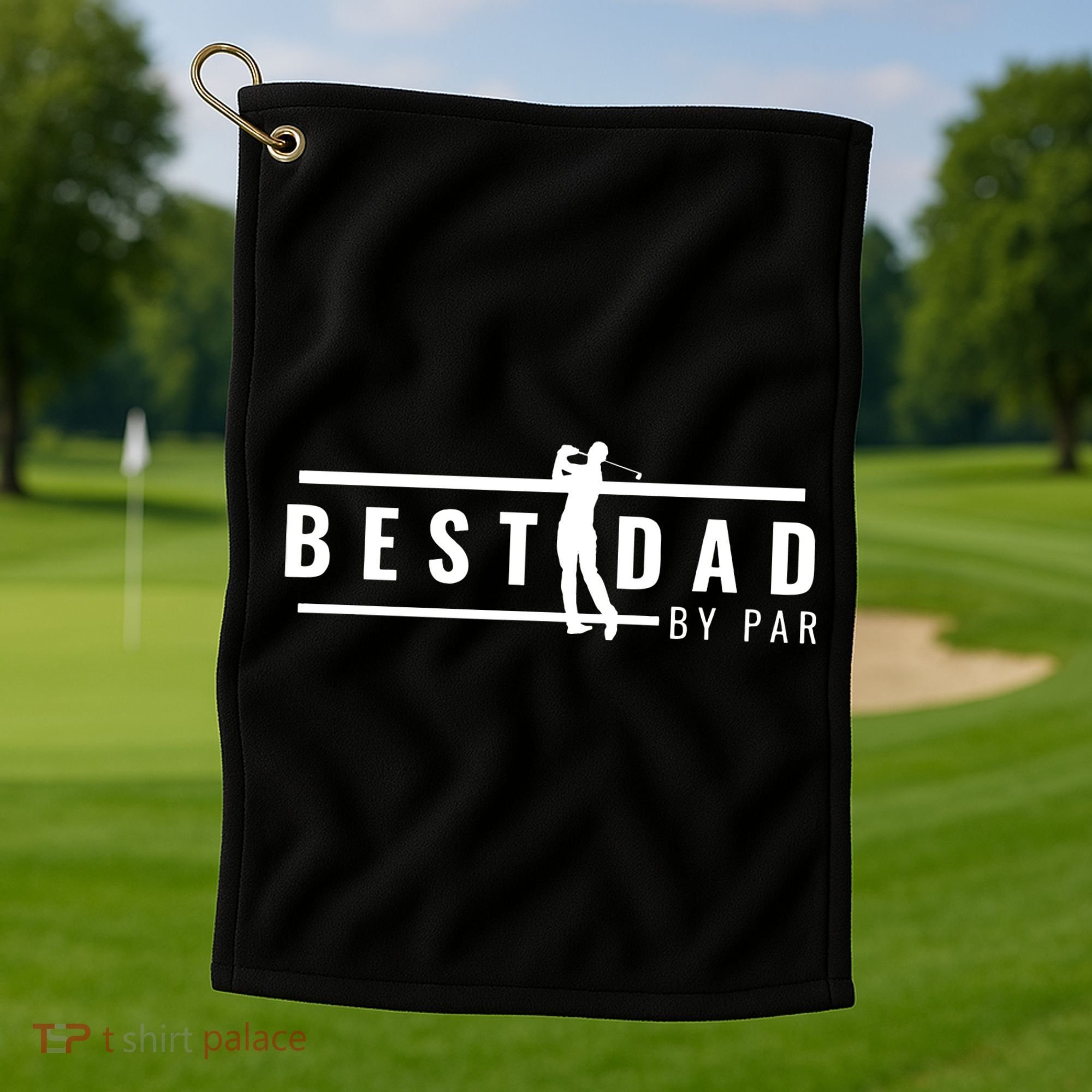 Best Papa By Par Father's Day Golf Gift Grandpa Golf Towel