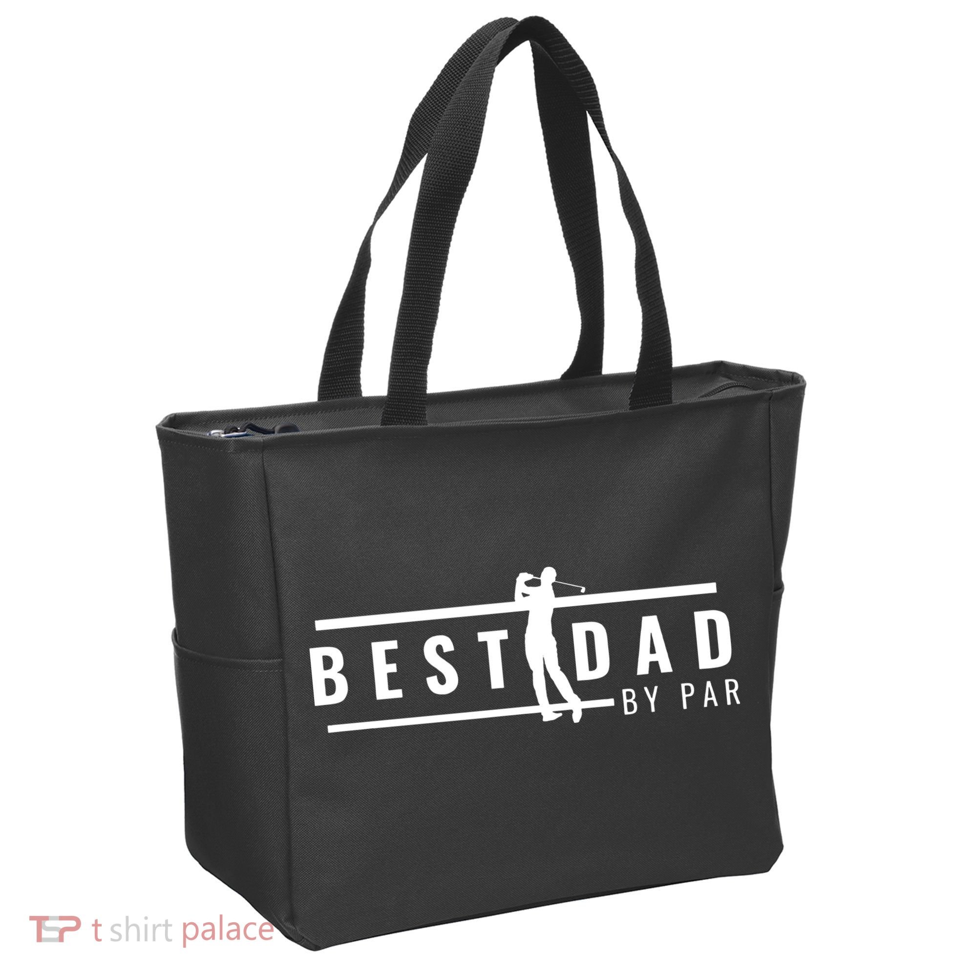 Best Papa By Par Father's Day Golf Gift Grandpa Tote Bag