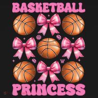 Basketball Princess Basketball Girl Player Coquette Bow Women's Hoodie thumb 2