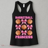 Basketball Princess Basketball Girl Player Coquette Bow Women's Tank Top thumb 3