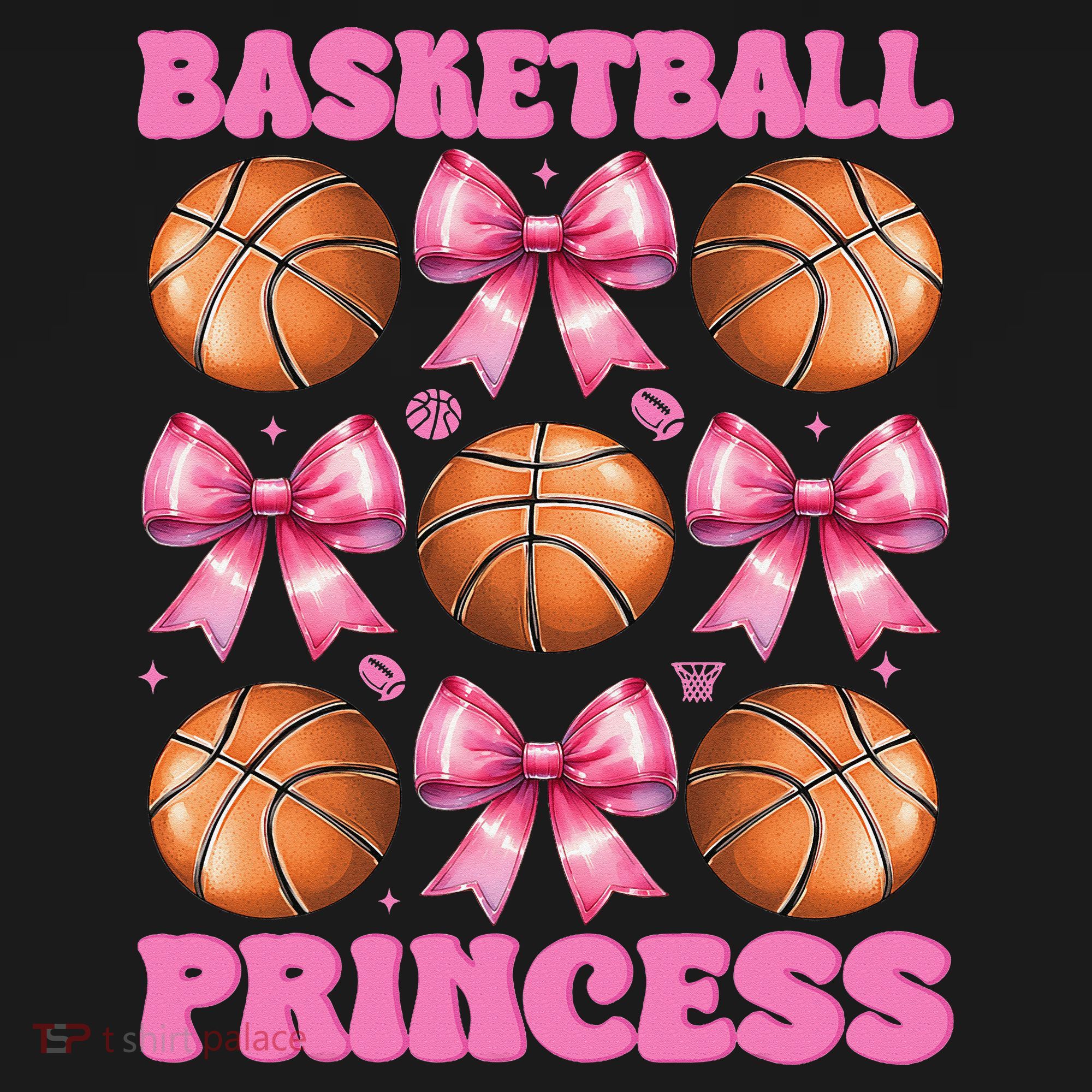 Basketball Princess Basketball Girl Player Coquette Bow Women's Tank Top