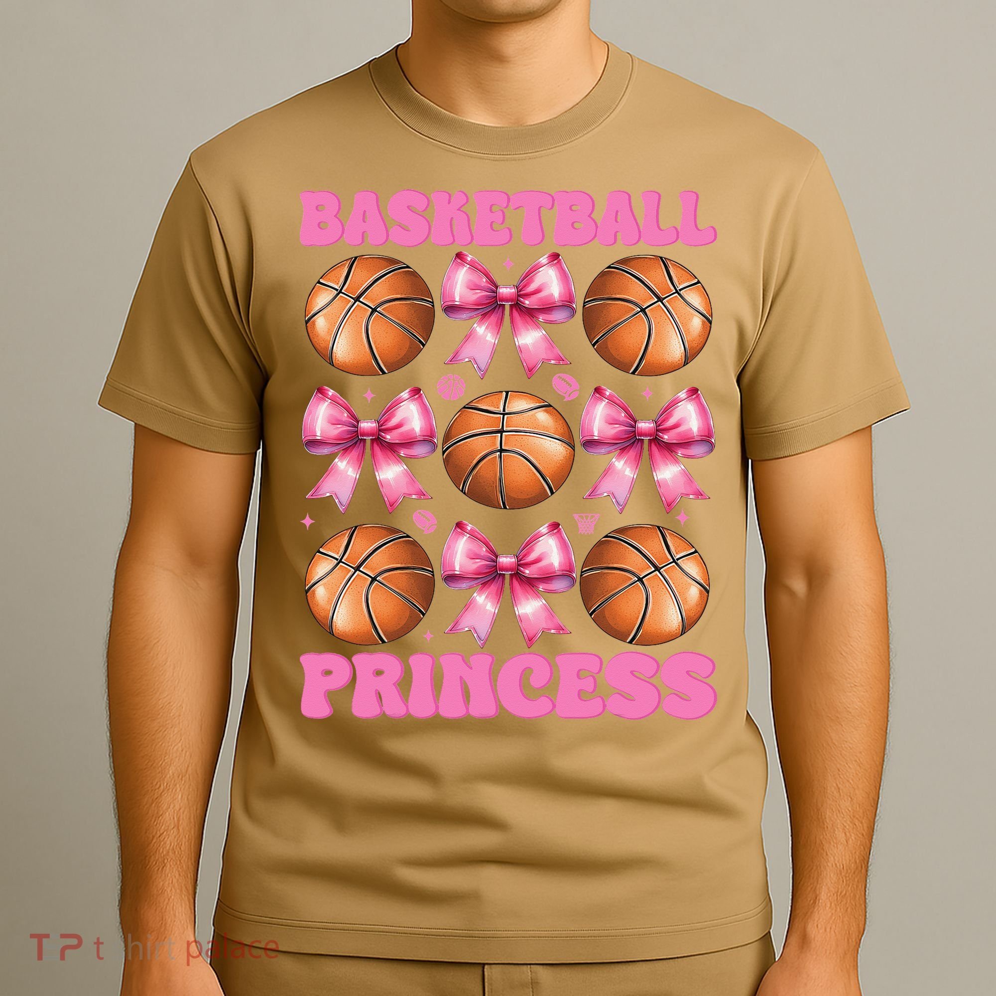 Basketball Princess Basketball Girl Player Coquette Bow T-Shirt