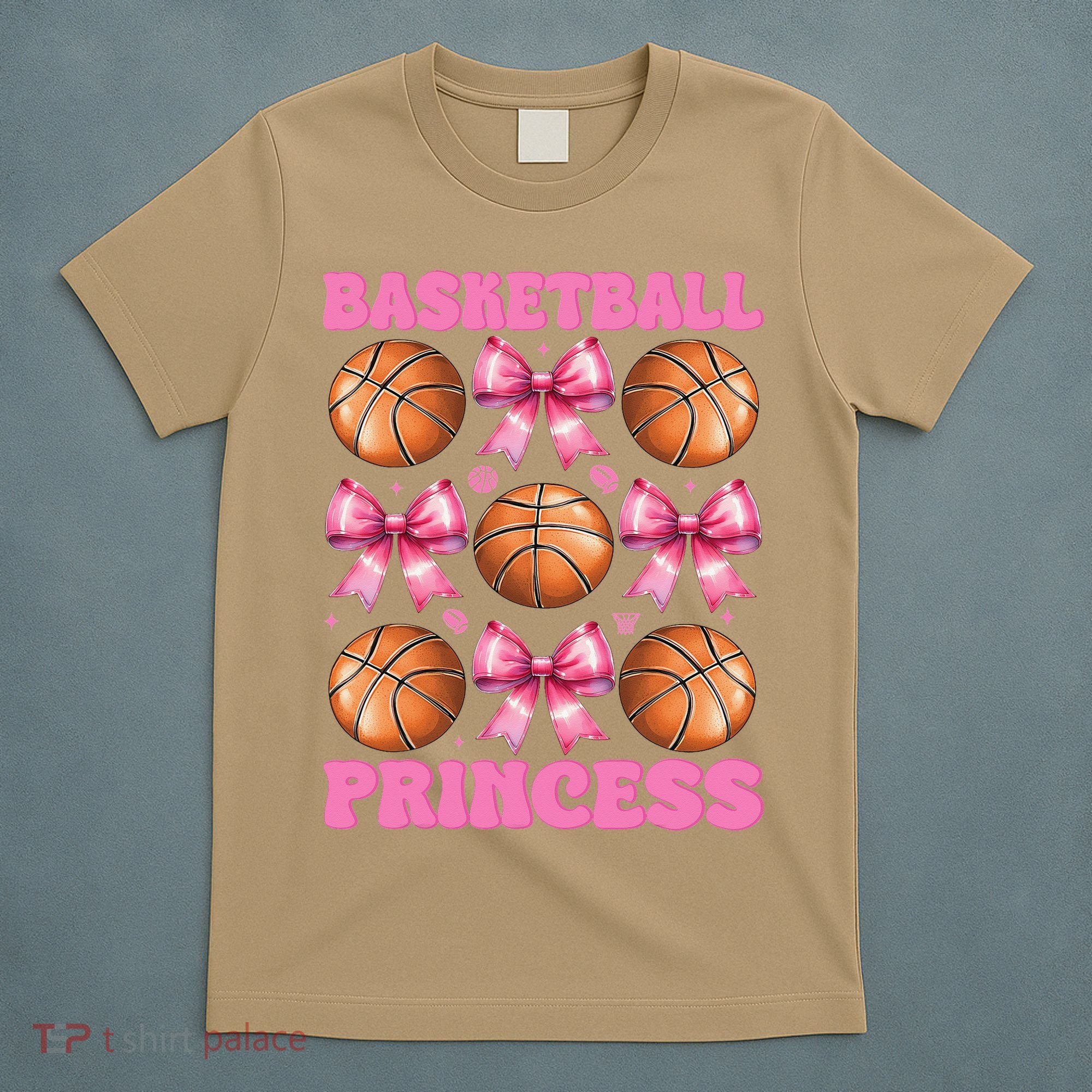 Basketball Princess Basketball Girl Player Coquette Bow T-Shirt