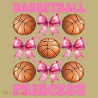 Basketball Princess Basketball Girl Player Coquette Bow T-Shirt thumb 7