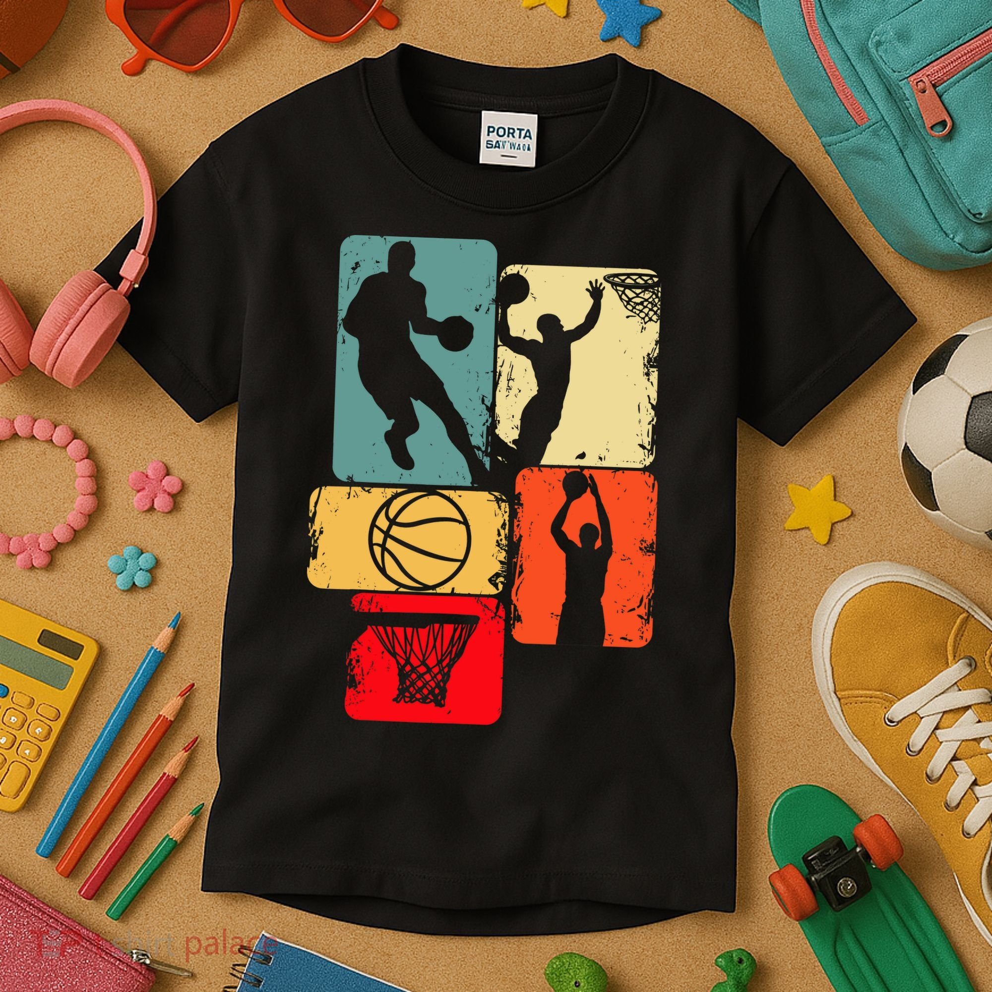 Basketball Player Boys Kids T-Shirt