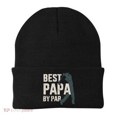 Best Papa By Par For Golfer Dad And FatherS Day Gift Beanie