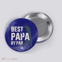 Best Papa By Par For Golfer Dad And FatherS Day Gift Button thumb 0