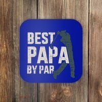 Best Papa By Par For Golfer Dad And FatherS Day Gift Coaster thumb 0