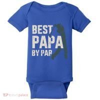 Best Papa By Par For Golfer Dad And FatherS Day Gift Baby Bodysuit thumb 0