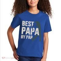 Best Papa By Par For Golfer Dad And FatherS Day Gift Kids T-Shirt thumb 2