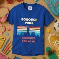 Borough Park Brooklyn New York Kids T-Shirt thumb 3