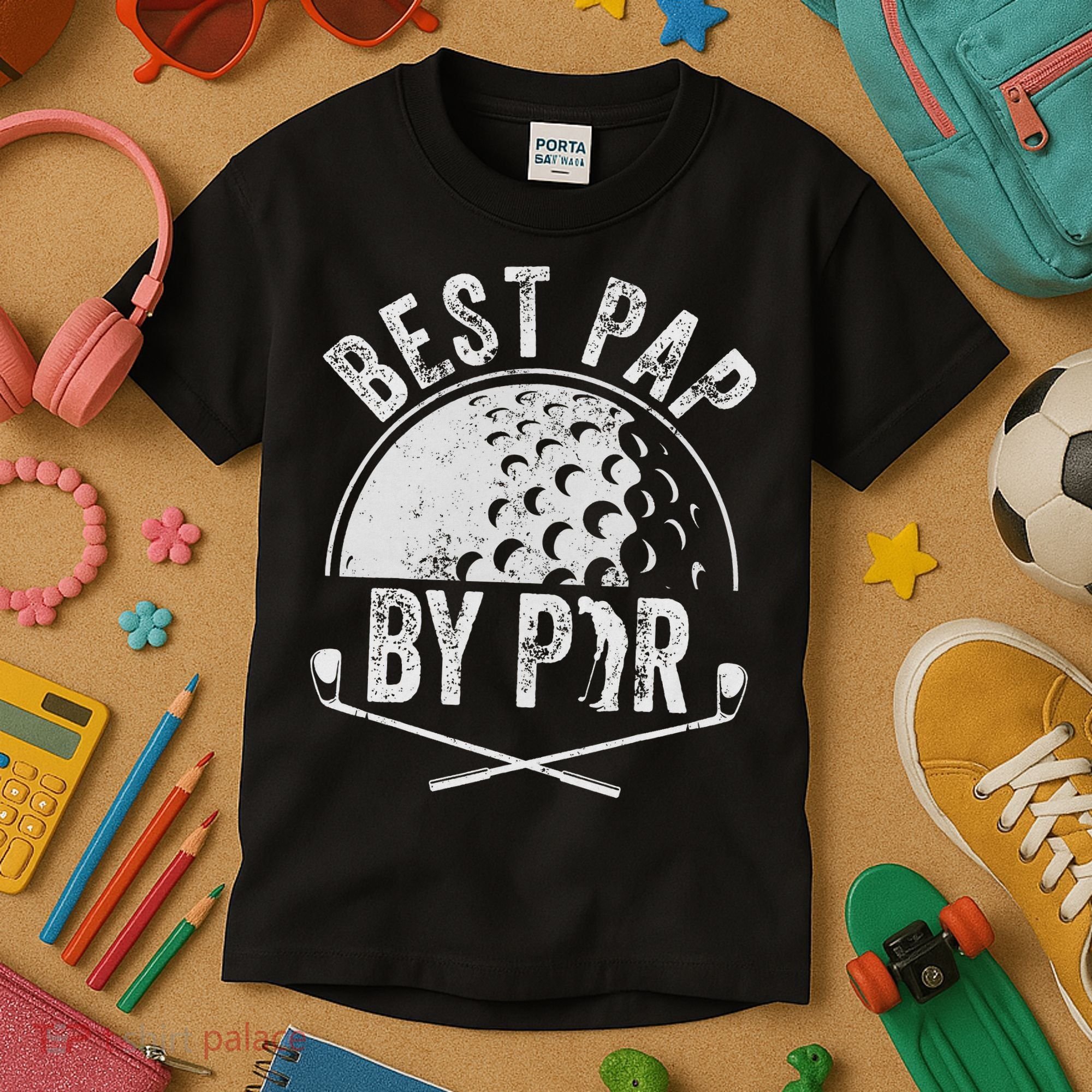 Best Pap By Par Golf Lover Sports Gift Golf Golfer Kids T-Shirt