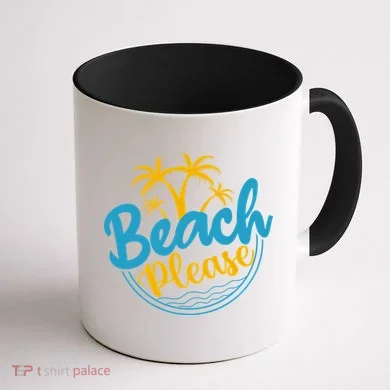 Beach Please Coffee Mug back