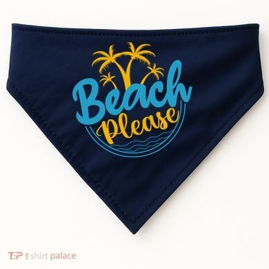 Beach Please USA-Made Doggie Bandana