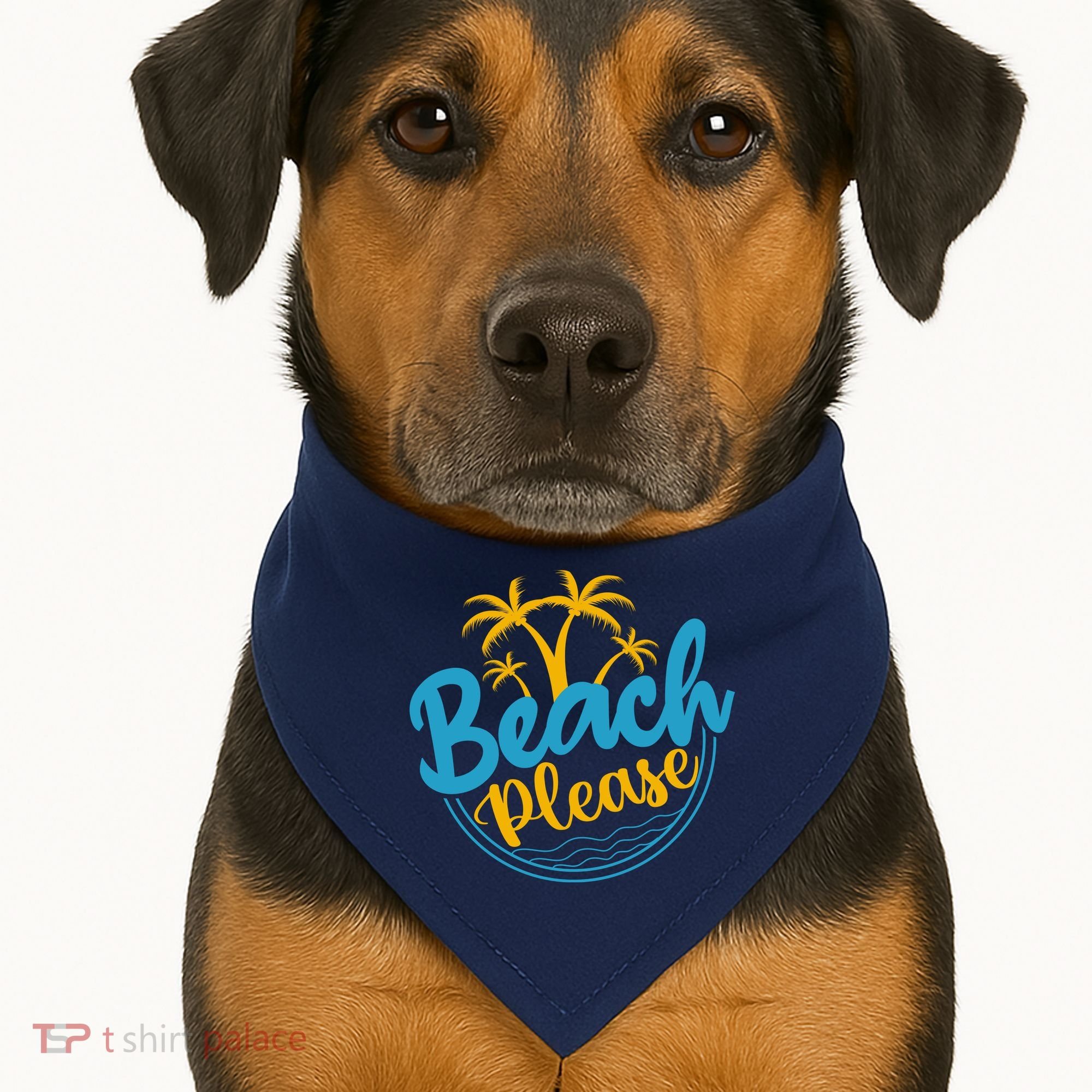 Beach Please USA-Made Doggie Bandana