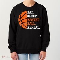 Basketball Player Boy Eat Sleep Basketball Repeat Women's Sweatshirt thumb 0