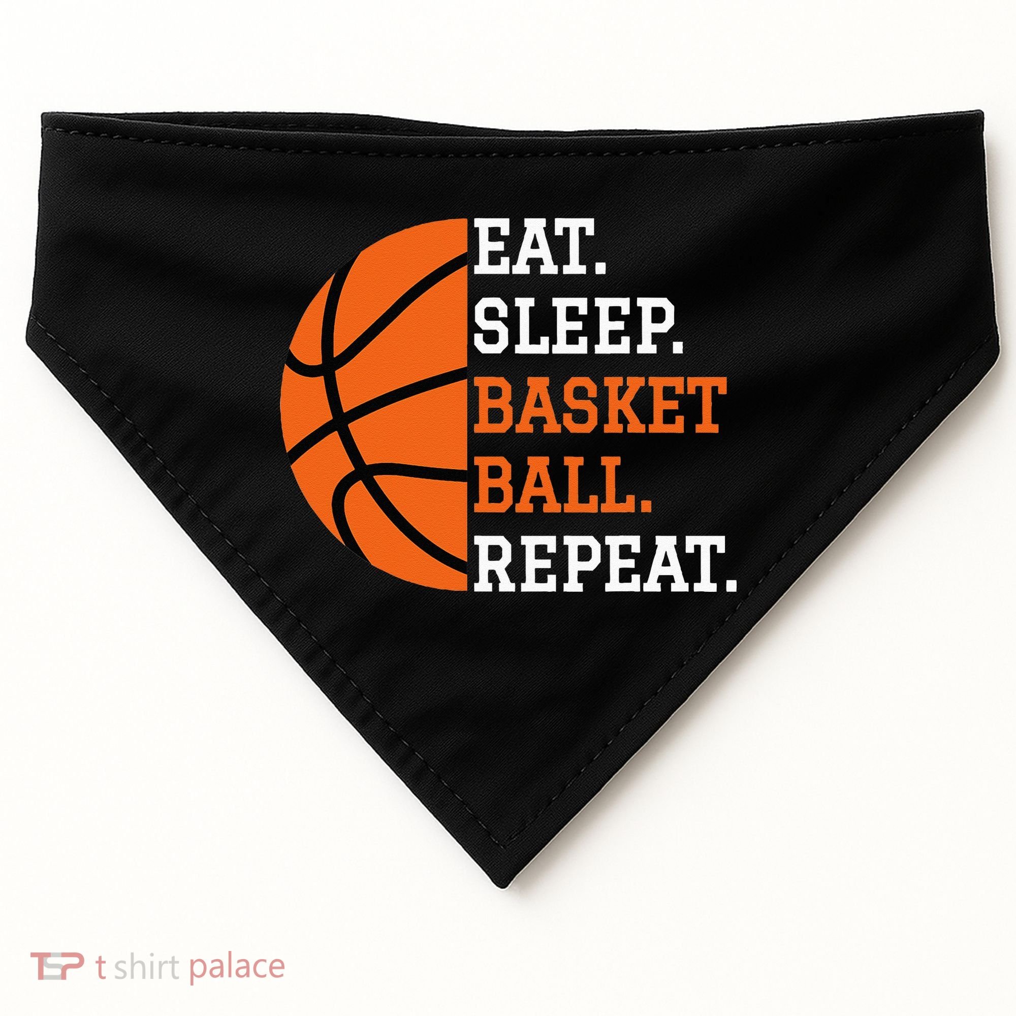 Basketball Player Boy Eat Sleep Basketball Repeat USA-Made Doggie Bandana
