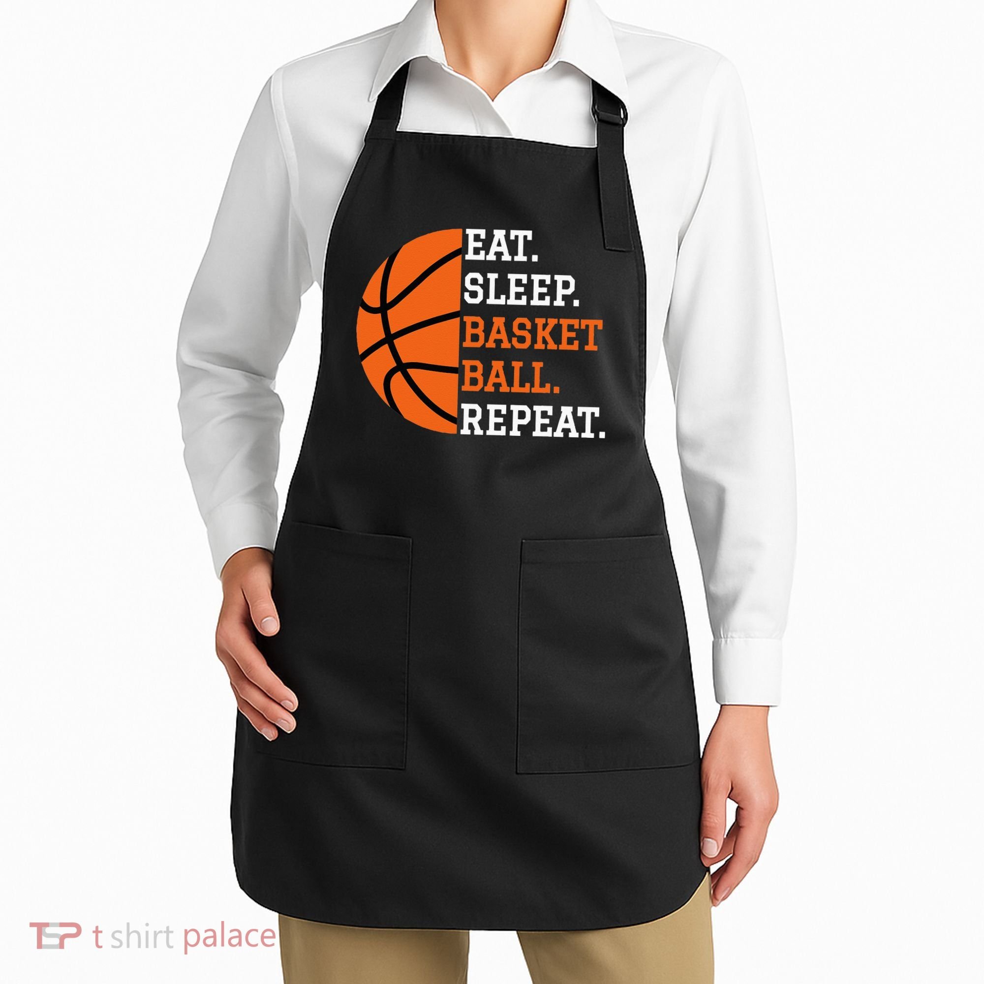 Basketball Player Boy Eat Sleep Basketball Repeat Apron