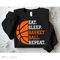 Basketball Player Boy Eat Sleep Basketball Repeat Sweatshirt thumb 2