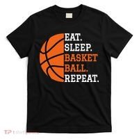 Basketball Player Boy Eat Sleep Basketball Repeat T-Shirt thumb 0