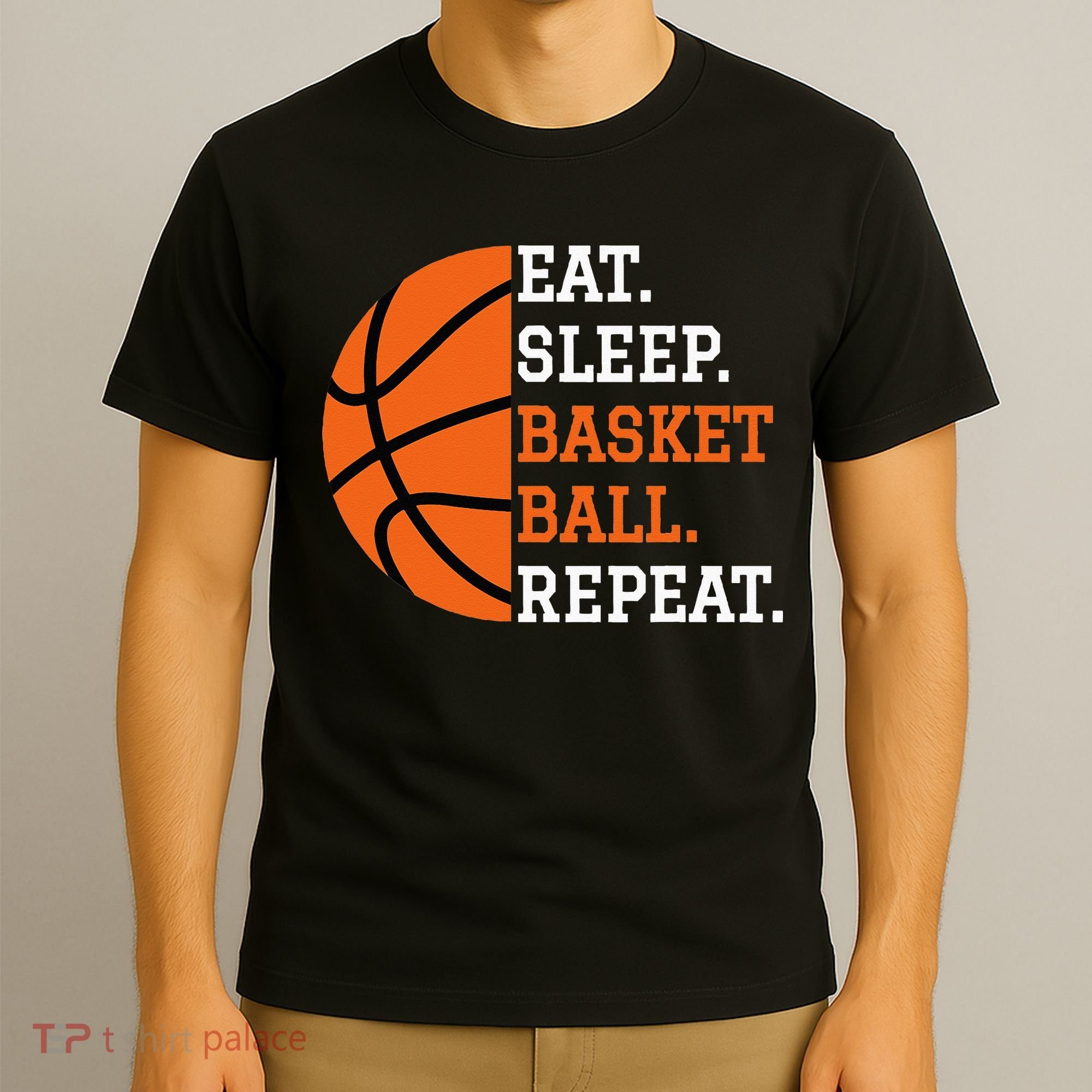 Basketball Player Boy Eat Sleep Basketball Repeat T-Shirt