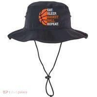 Basketball Player Boy Eat Sleep Basketball Repeat Bucket Hat thumb 0