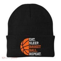 Basketball Player Boy Eat Sleep Basketball Repeat Beanie thumb 0