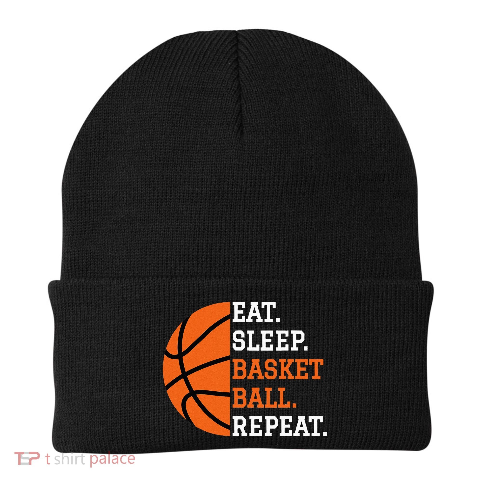 Basketball Player Boy Eat Sleep Basketball Repeat Beanie
