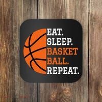 Basketball Player Boy Eat Sleep Basketball Repeat Coaster thumb 0