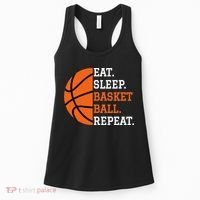 Basketball Player Boy Eat Sleep Basketball Repeat Women's Tank Top thumb 0