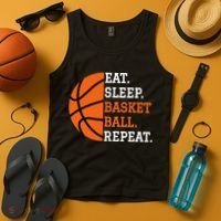 Basketball Player Boy Eat Sleep Basketball Repeat Tank Top thumb 4