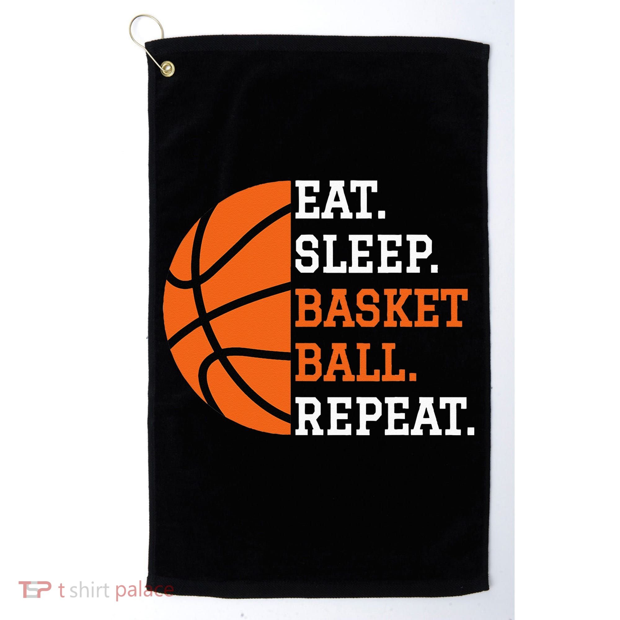 Basketball Player Boy Eat Sleep Basketball Repeat Golf Towel