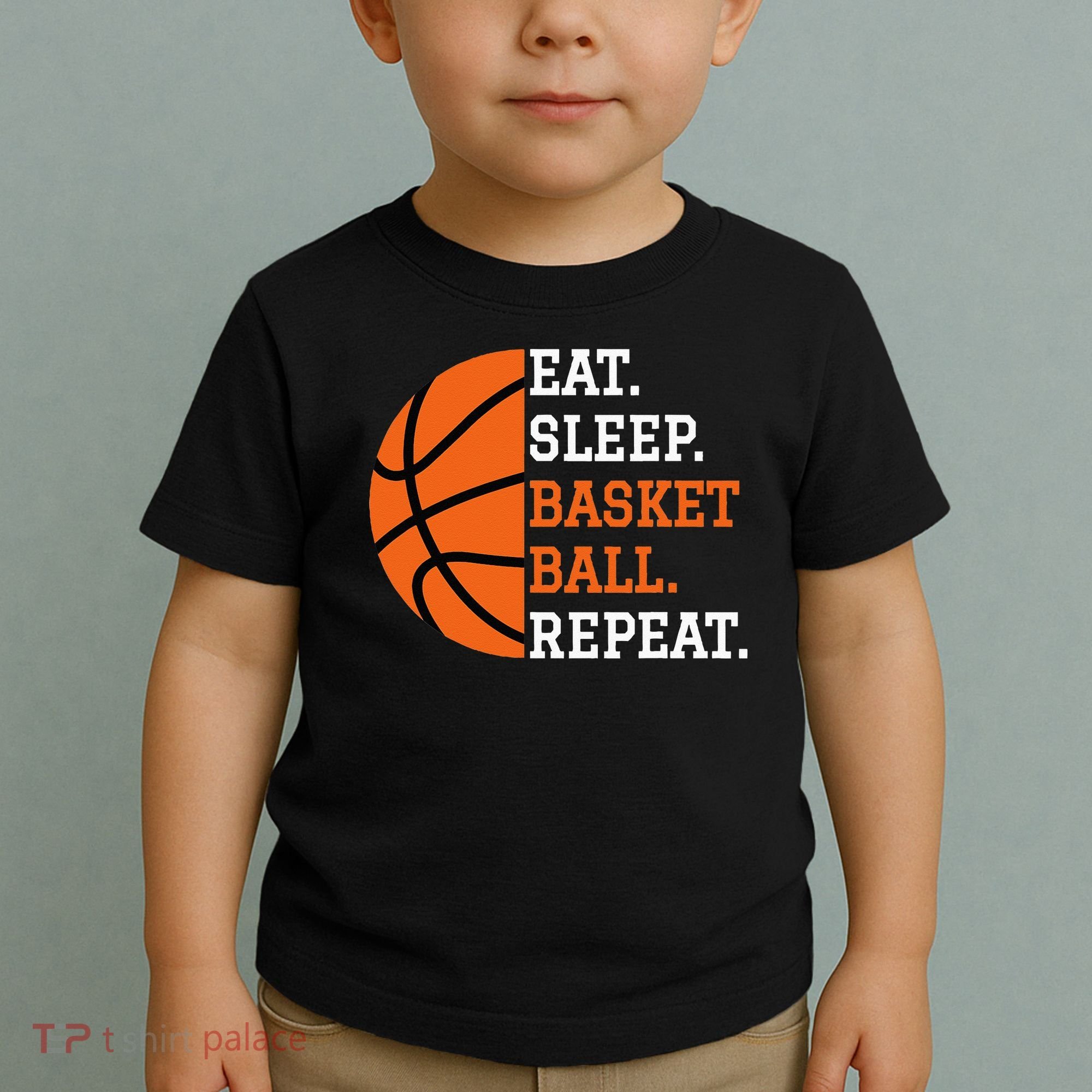 Basketball Player Boy Eat Sleep Basketball Repeat Toddler T-Shirt