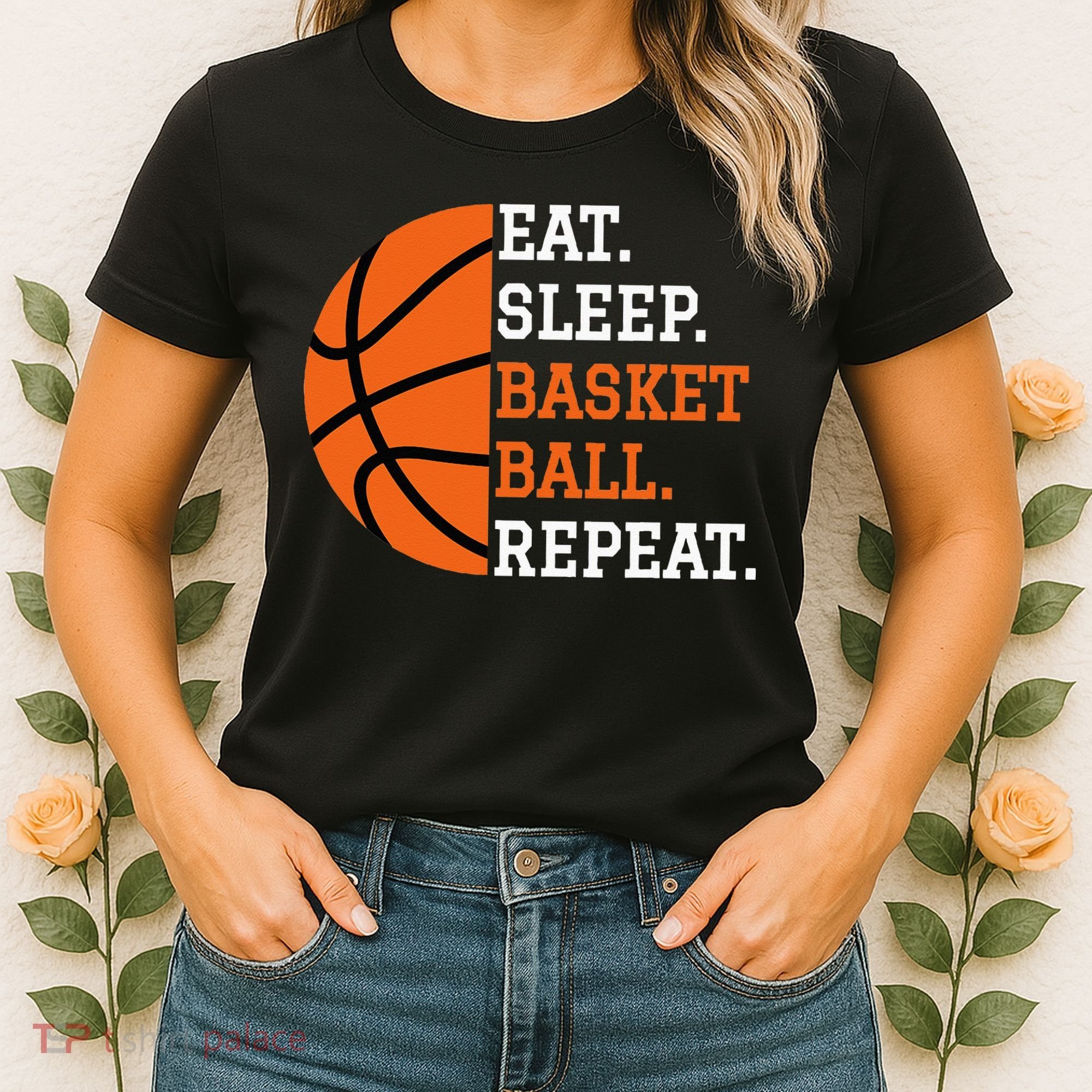 Basketball Player Boy Eat Sleep Basketball Repeat Women's T-Shirt