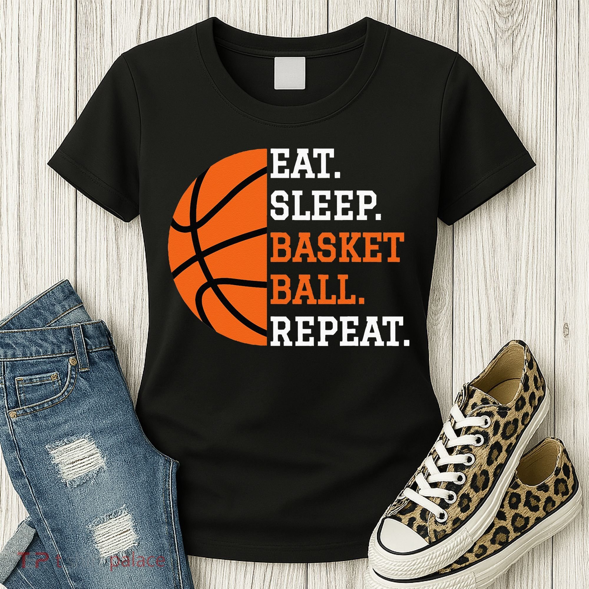 Basketball Player Boy Eat Sleep Basketball Repeat Women's T-Shirt