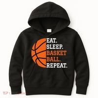 Basketball Player Boy Eat Sleep Basketball Repeat Kids Hoodie thumb 0