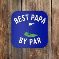 Best Papa By Par Golf Meaningful Gift Grandpa Fathers Day Gift Coaster thumb 0