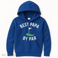 Best Papa By Par Golf Meaningful Gift Grandpa Fathers Day Gift Kids Hoodie thumb 0