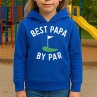 Best Papa By Par Golf Meaningful Gift Grandpa Fathers Day Gift Kids Hoodie thumb 3