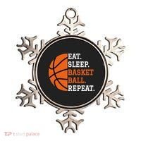 Basketball Player Boy Eat Sleep Basketball Repeat Ornament thumb 0